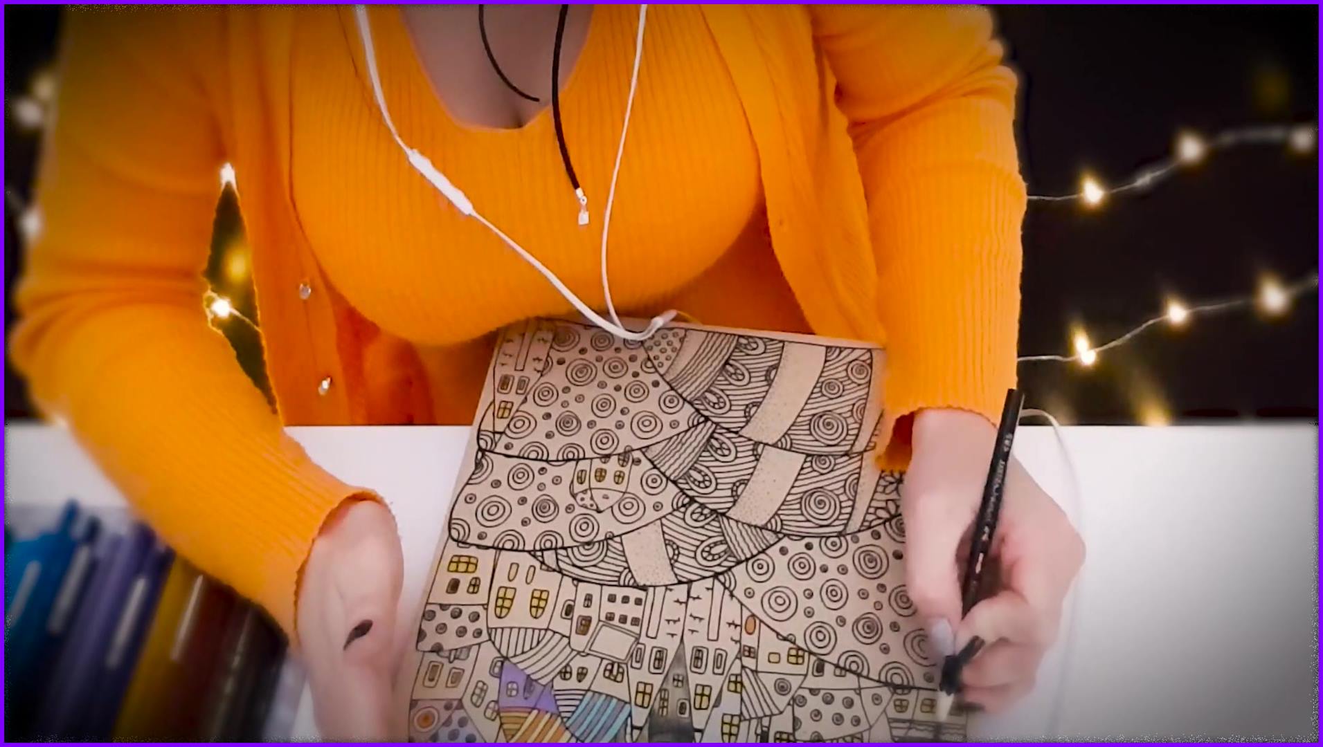 [ASMR]슥삭슥삭~우드캔버스색칠하며힐링하기,꿀잠주무세요~♥-ColoringWoodCanvas-着色キャンバス-KoreanASMR